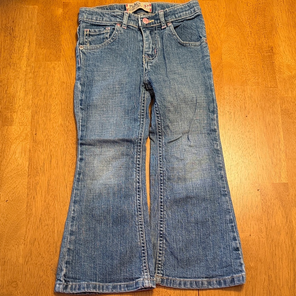 The Children's Place Girls' Flare Blue Jeans